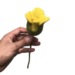Felt Yellow Flower