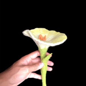Felt White Flower